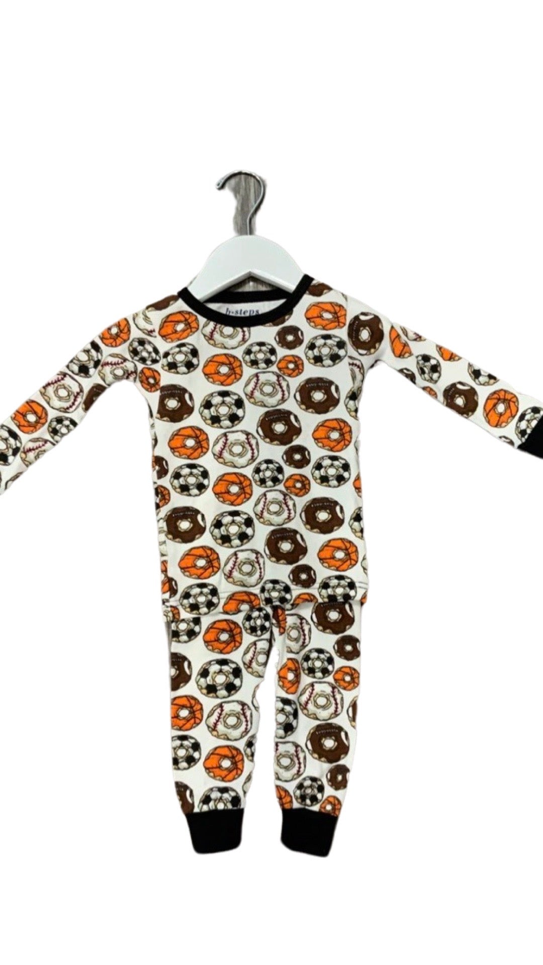 Baby Steps Boys Donut Sports Pajamas Shirt Set