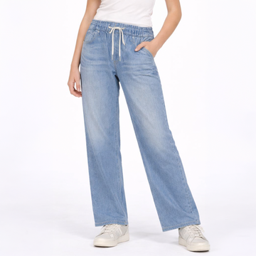 Vintage Havana - Faux Denim Sweatpants, Dark Wash