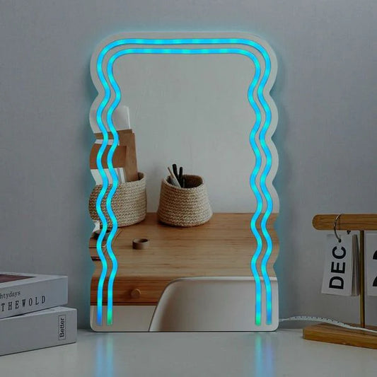 Trendtech - Neon Art Mirror with Multi-Color LED Wave Lights