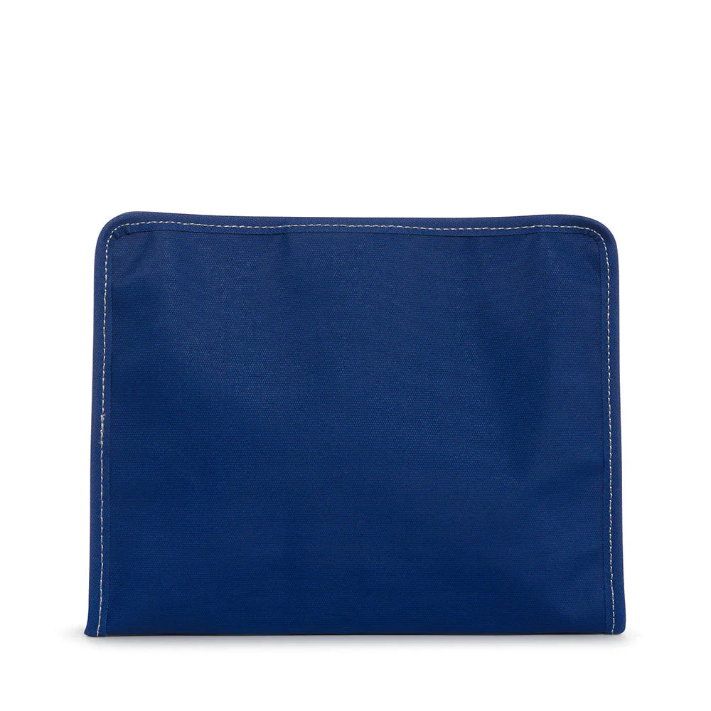 Trvl - Roadie Large Zip Pouch, Coated Canvas Blue Bell
