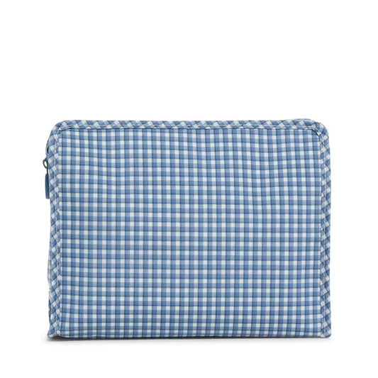 Trvl - Roadie Large Zip Pouch, Rodeo Check Indigo