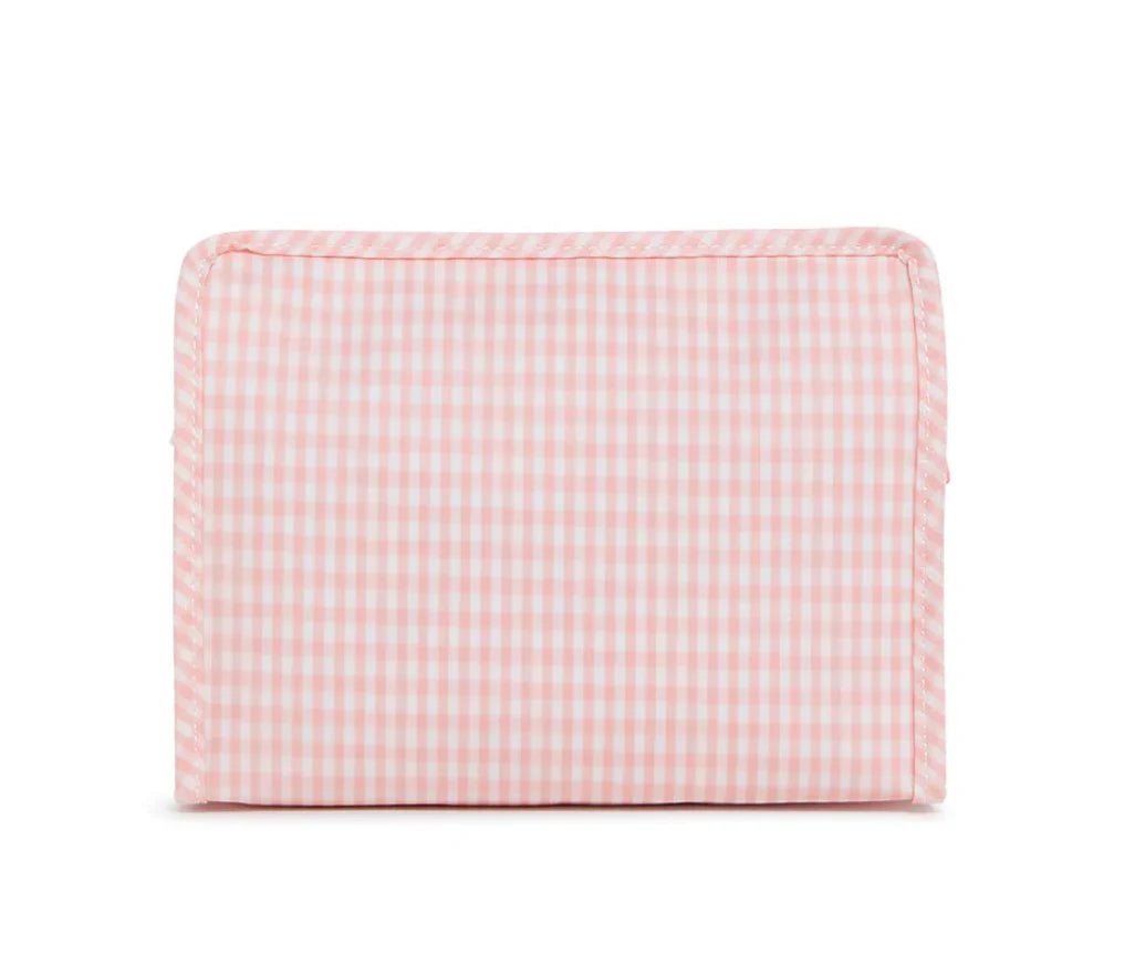 Trvl - Roadie Medium Zip Pouch, Gingham Taffy