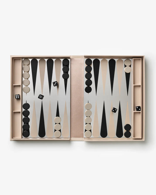 Printworks - Art of Backgammon Mirror, Beige/Clear