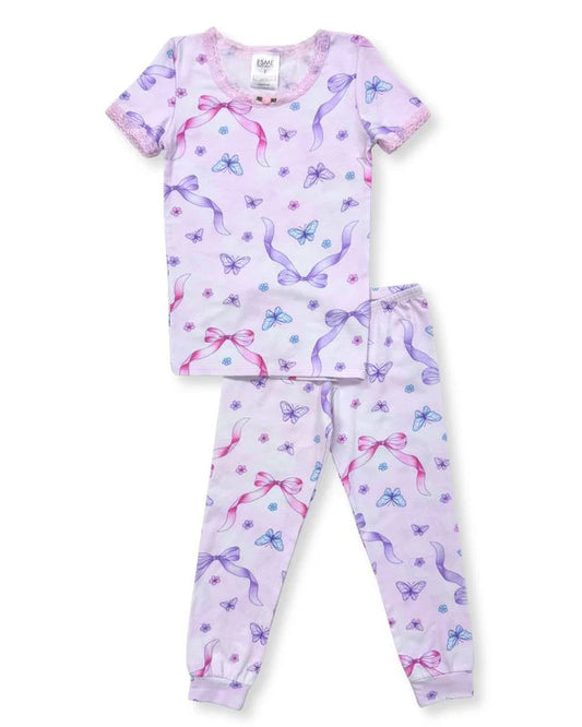 Esme - Short Sleeve & Pants Pajamas, Butterfly Kisses