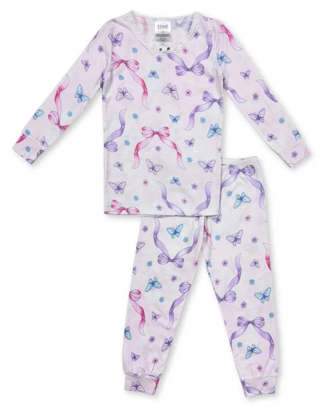Esme - Long Sleeve & Pants Pajamas, Butterfly Kisses