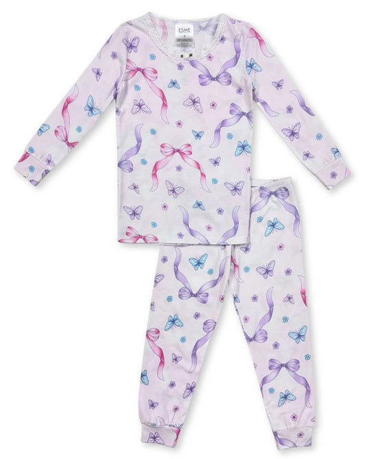 Esme - Long Sleeve & Pants Pajamas, Butterfly Kisses