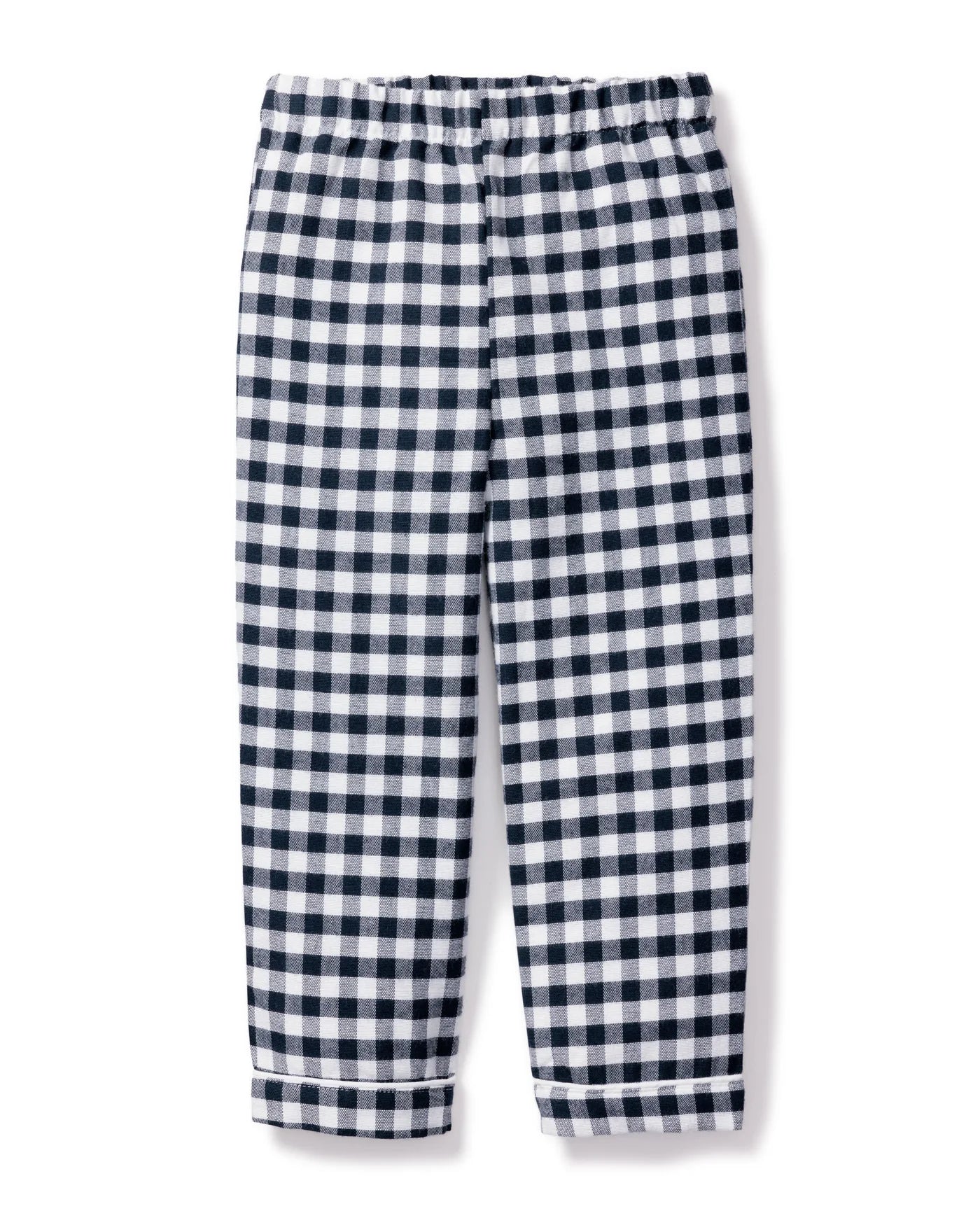 Petite Plume - Kid's Twill Pajama Pants, Navy Gingham
