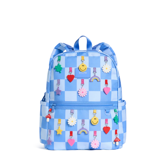 State - Kane Double Pocket Backpack, Charms Blue Check