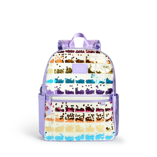 State - Kane Backpack, Lilac Quilted Sequins