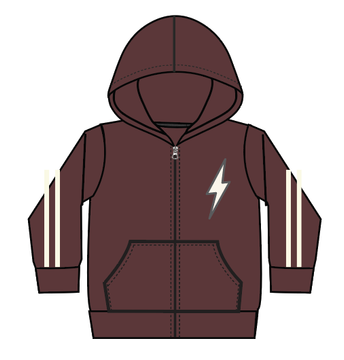 Mish - Striped Zip Up & Joggers, Burgundy
