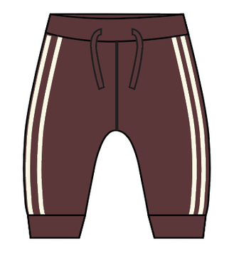 Mish - Striped Zip Up & Joggers, Burgundy