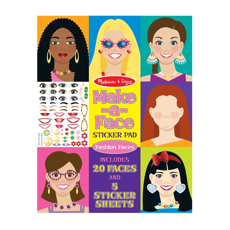 Melissa & Doug - Make a Face Fashion Faces Sticker Pad