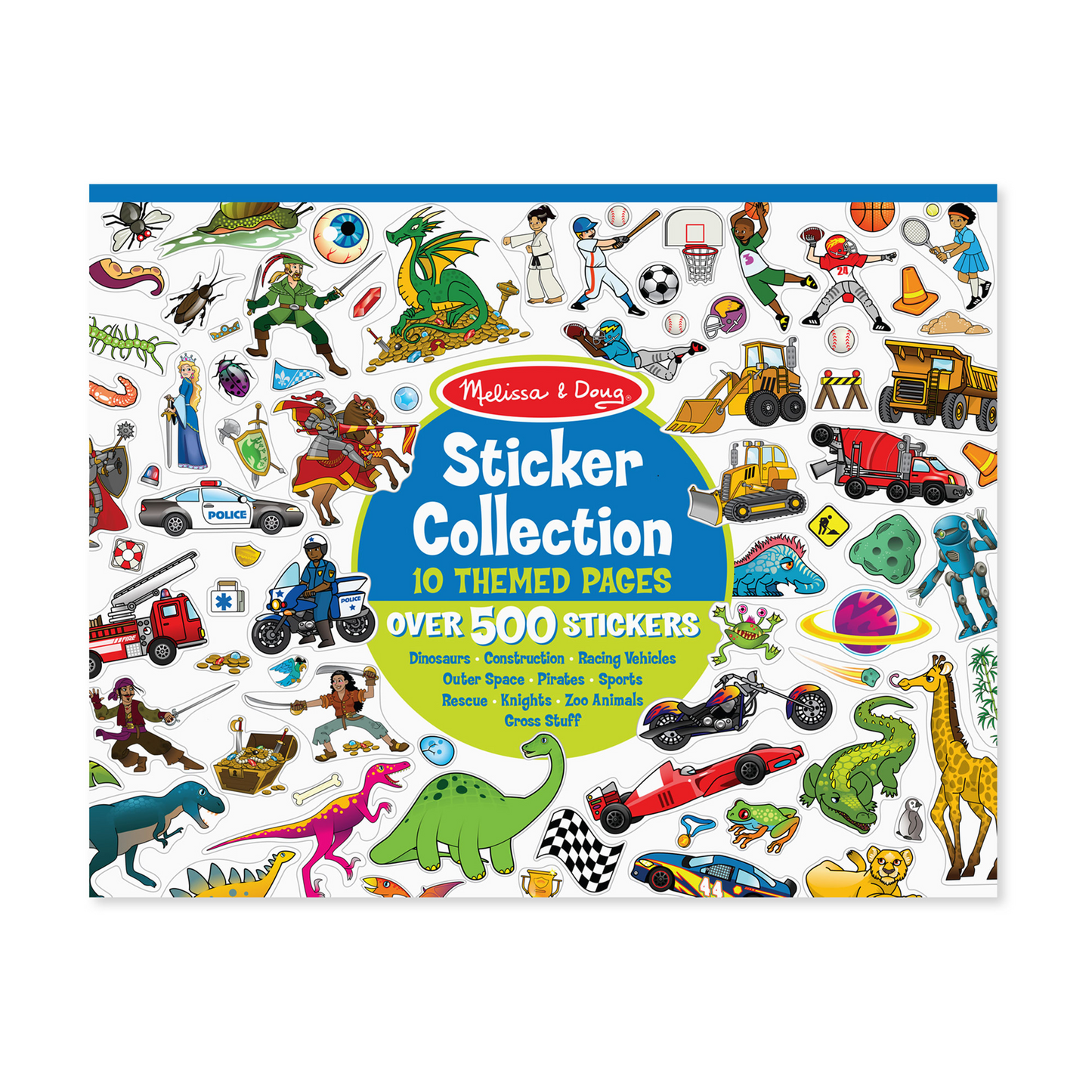 Melissa and Doug Sticker Collection Book: 500+ Stickers- Dinosaurs, Vehicles, Space, and More