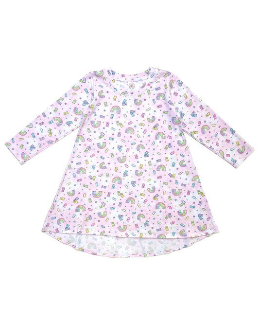 Esme - Girls Long Sleeve Hi-Lo Dress, Dreamy