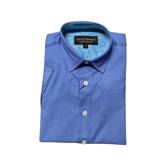 Leo and Zach dress shirt short sleeve suracao netting