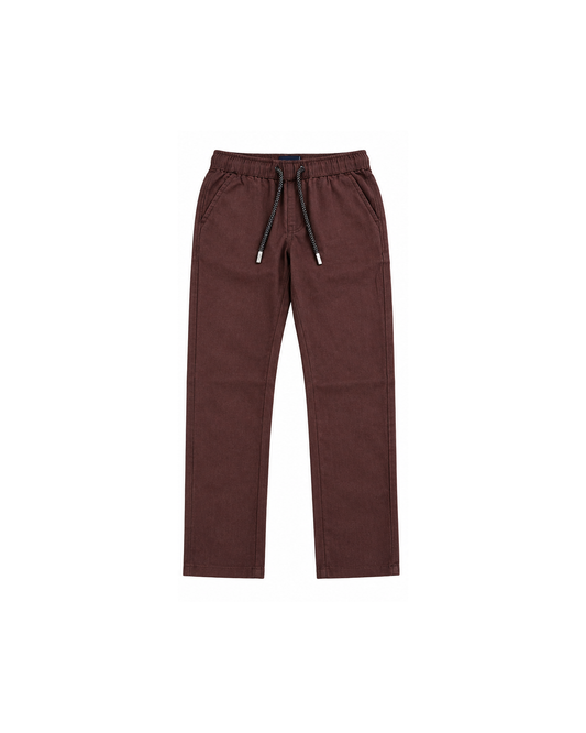 Pier St Barth - Bahamas Linen Boys Pants, Chocolate