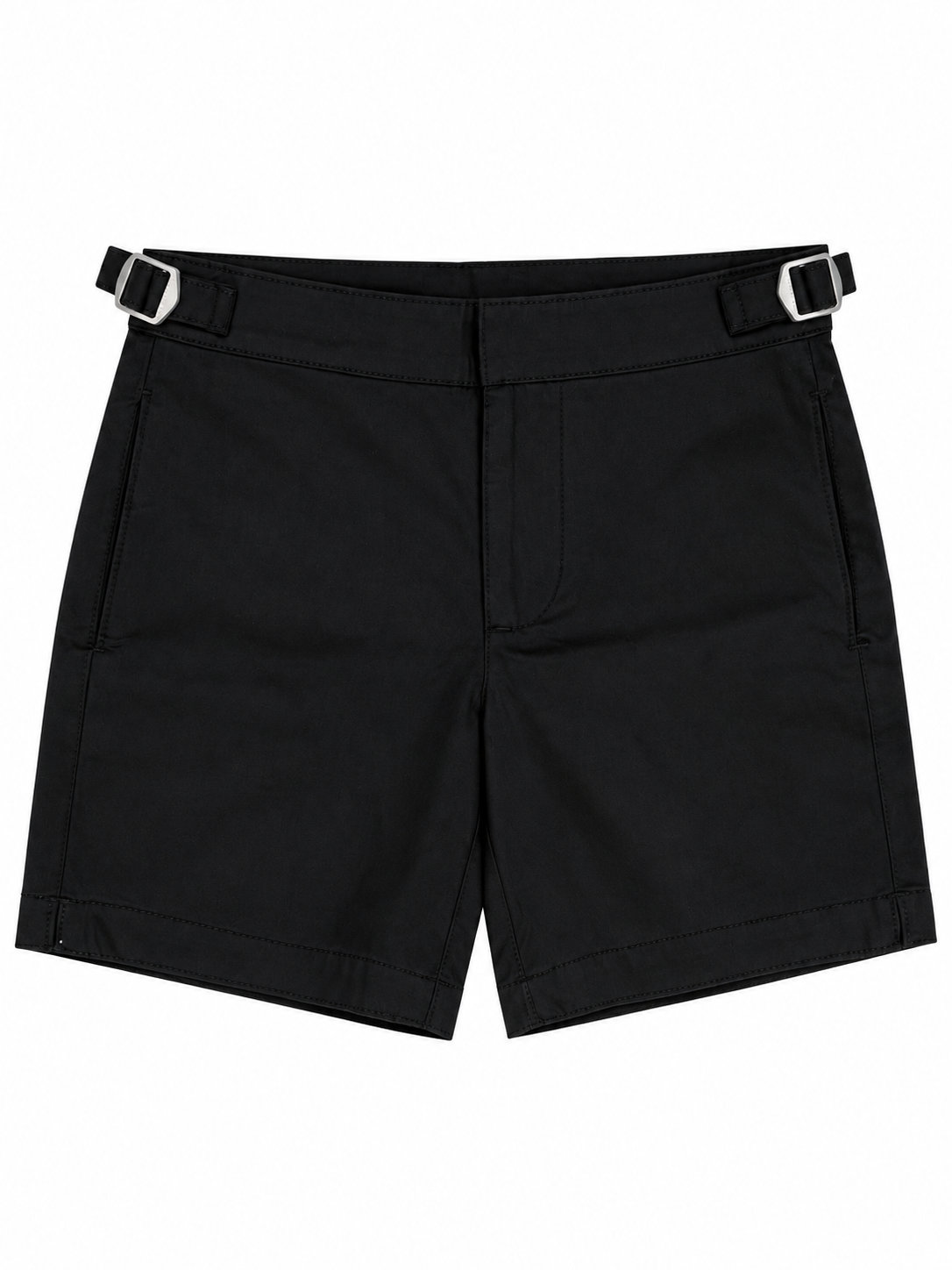 Pier St Barth - Hampton Boys Swim Shorts, Black Buckle Stretch