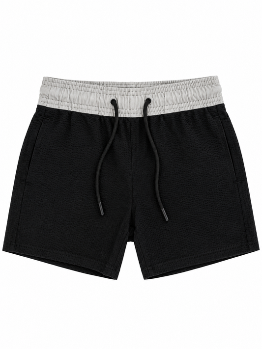 Pier St Barth - Pier Men’s Swim Shorts, Black Crush