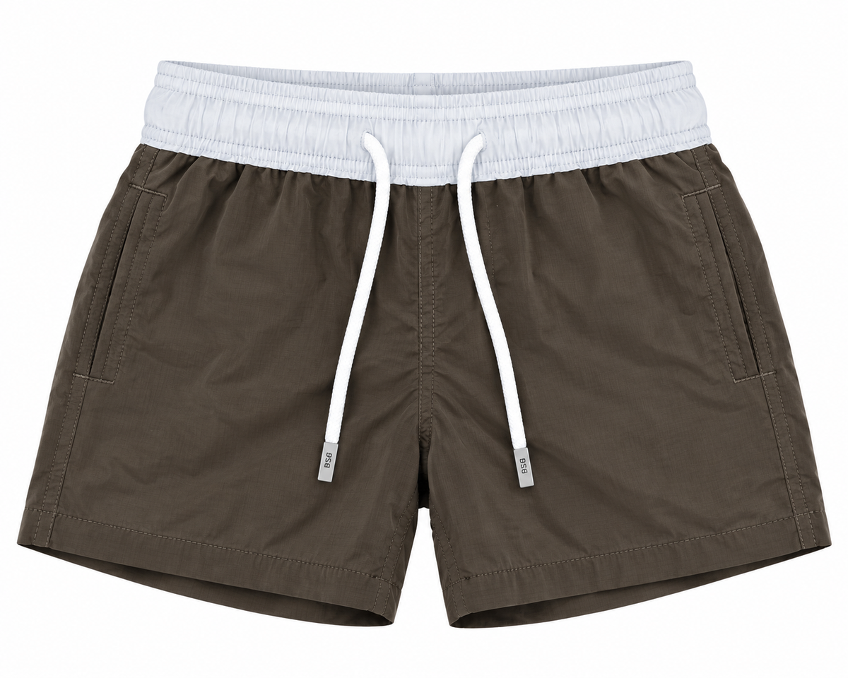 Pier St Barth - Pier Boys Swim Shorts, Amber Ripstop