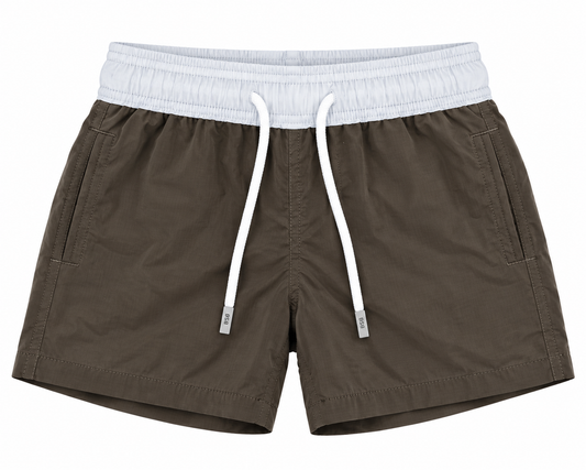 Pier St Barth - Pier Boys Swim Shorts, Amber Ripstop