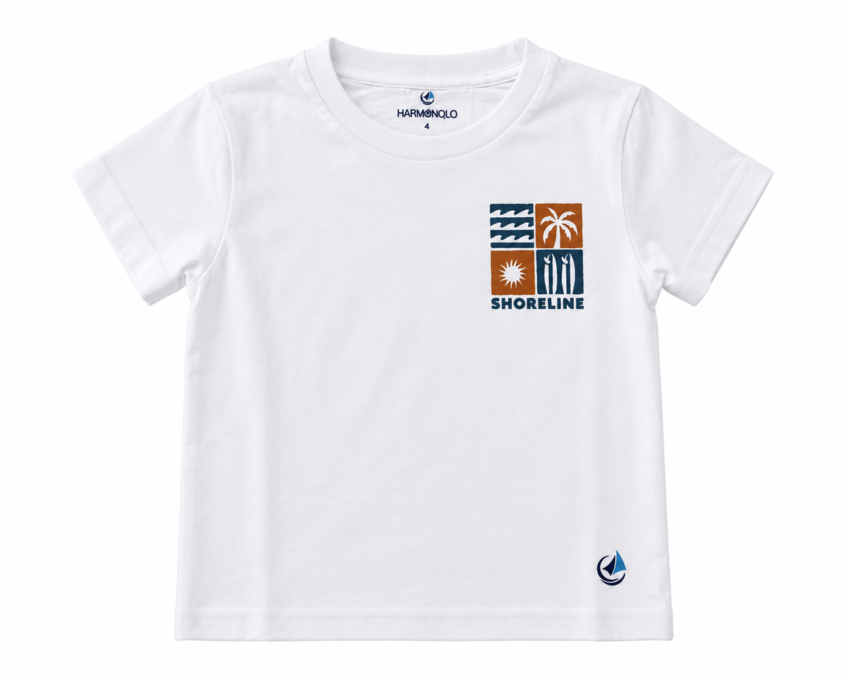 HARMONQLO - Boy’s T-Shirt, Shoreline