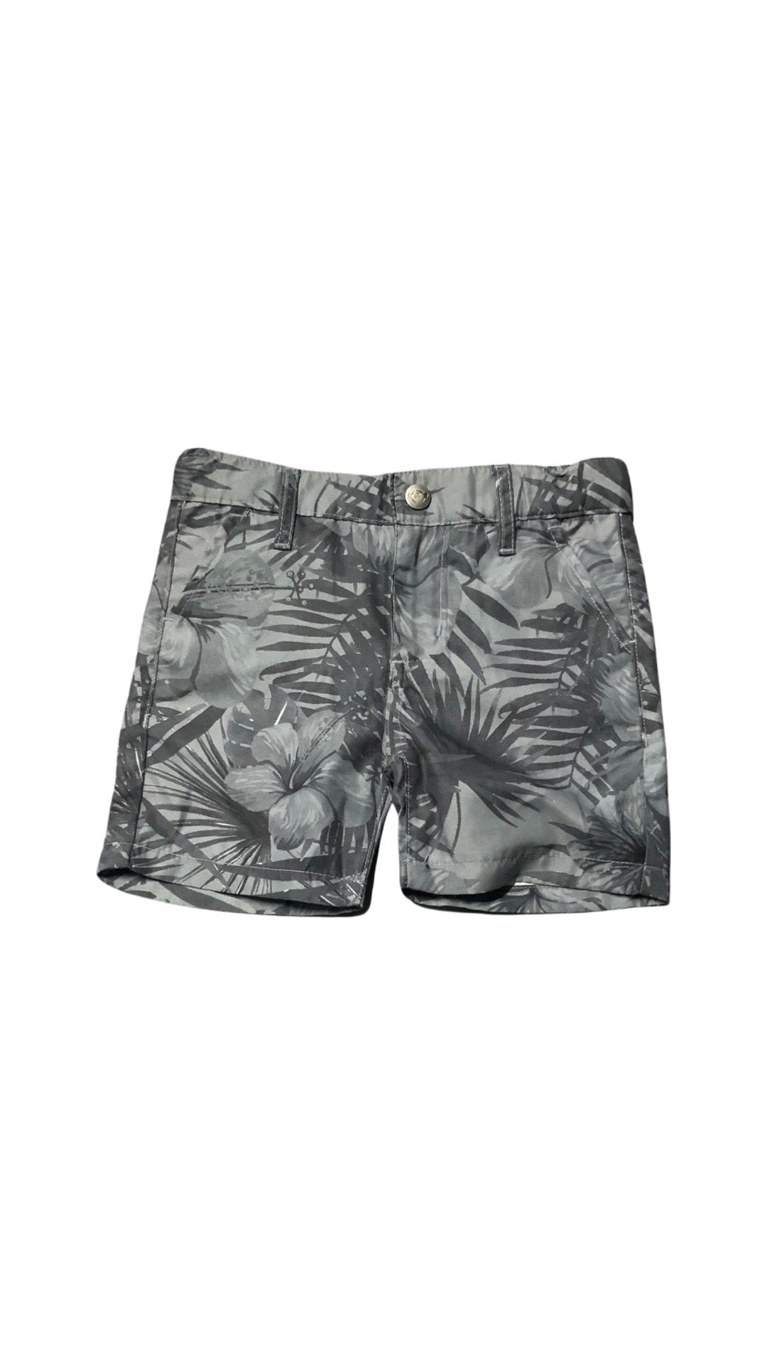 Grey floral palm tree design on boy shorts