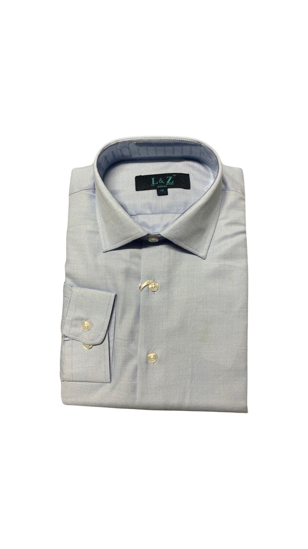 Leo and Zach dress shirt light blue classic jaquard