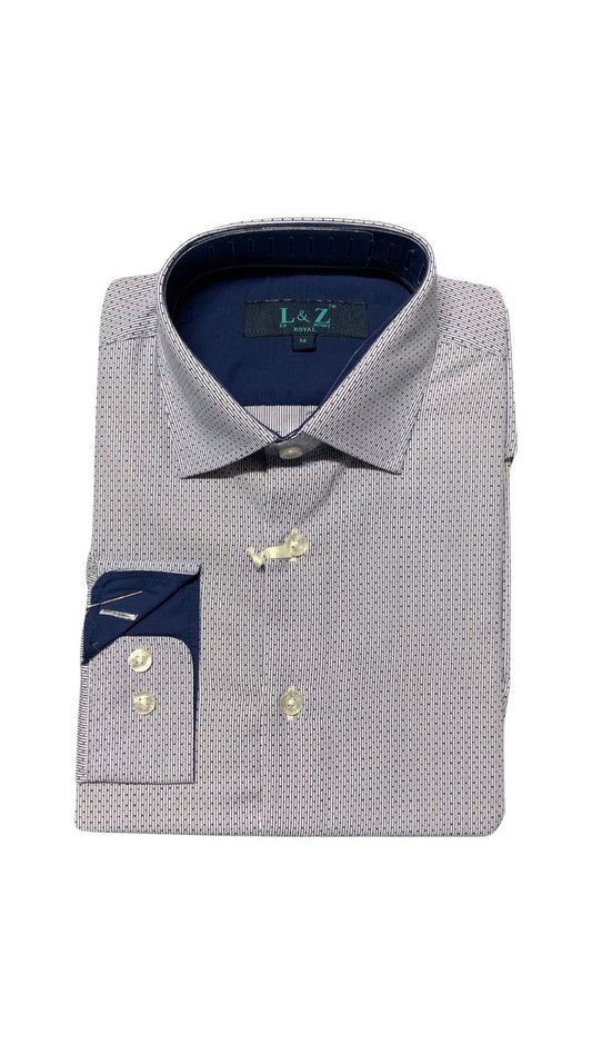 Leo and Zach dress shirt stripped with dot