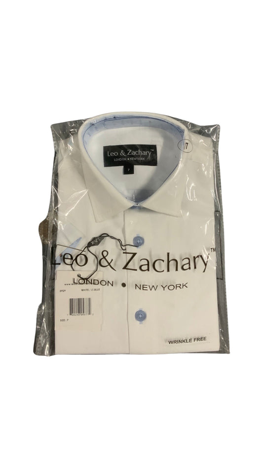 Leo and Zach dress shirt white/light blue