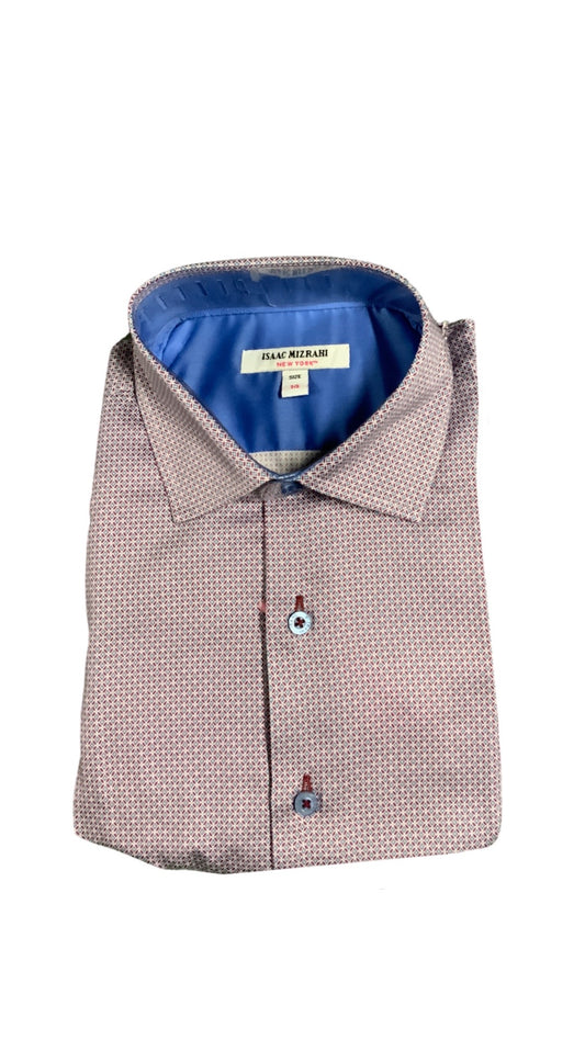 Isaac mizrachi dress shirt cobalt and lavender optical