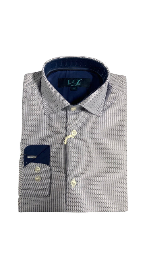 Leo and Zach dress shirt stripes w / dot