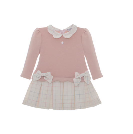 Patachou Girls Checked Mini Knit Dress