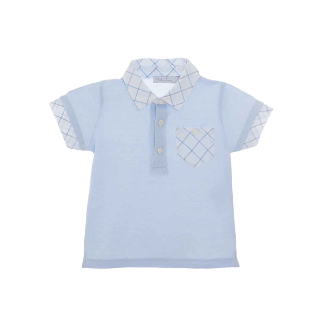 Patachou Baby Boys Blue Piquet Polo Shirt