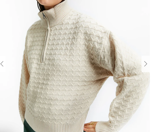 INDEE TRENDY KNIT-SWEATER OFF WHITE