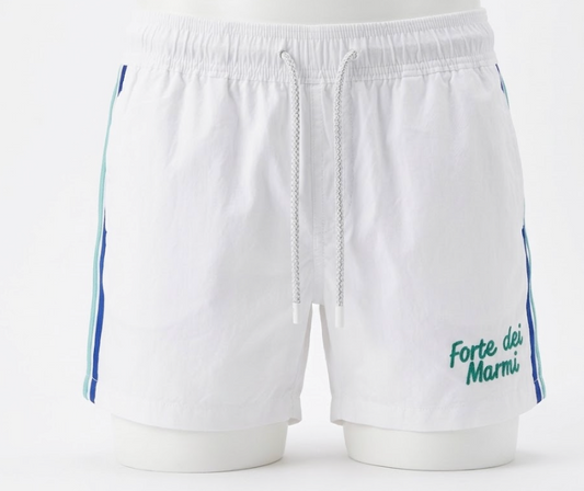 Pier St Barths - Men’s White Forte Swim Shorts