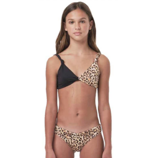 Submarine Leopard and Black Triangle Bikini