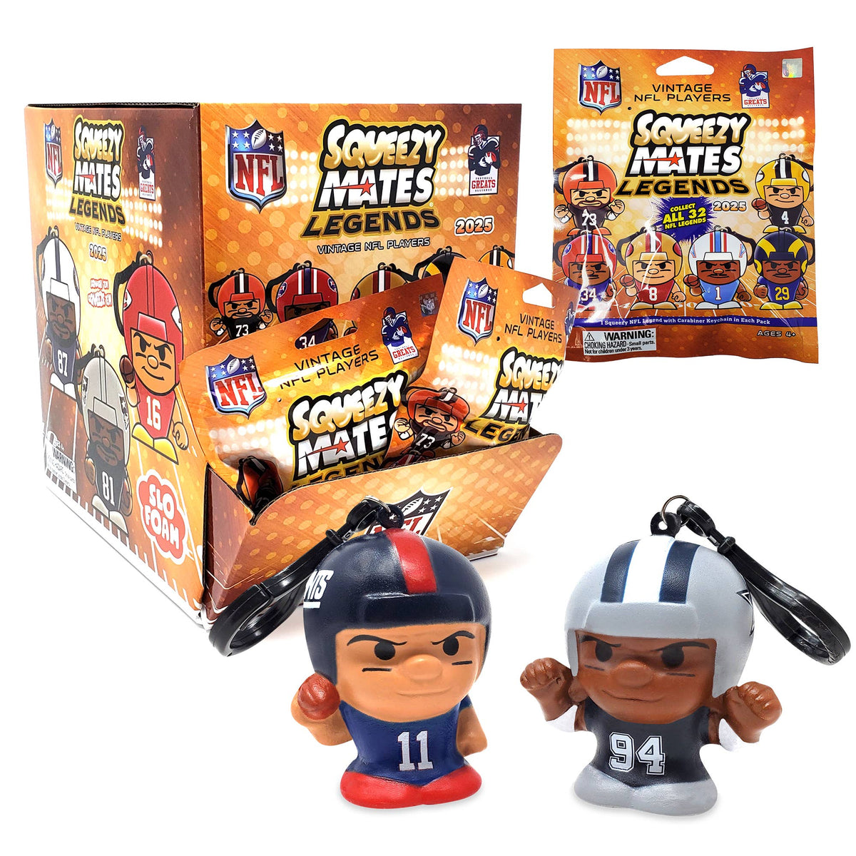 Party Animal - NFL SqueezyMates Legends Gravity Feed Display
