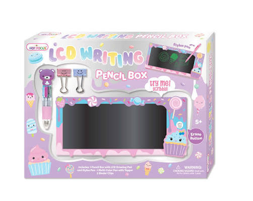 Hot Focus - LCD Writing Board Pencil Box, Sweets