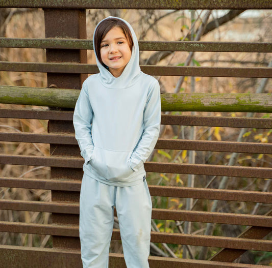 Sweet Bamboo White Jogger Hoodie Set