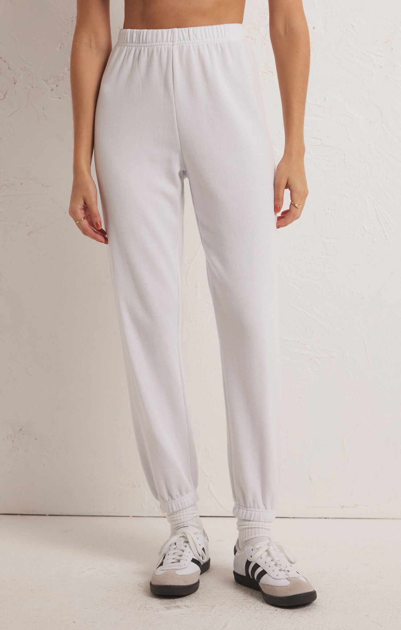 Model image of white joggers