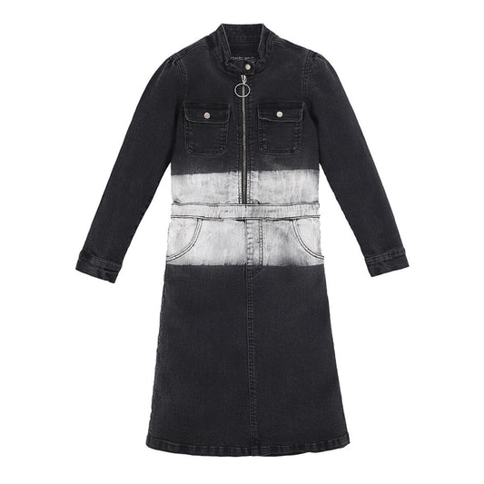 IIMJ Whitstable Black with Acid Stripe Denim Dress