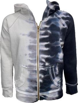 Vintage Havana Grey Tie Dye Fleece Hoodie And Jogger