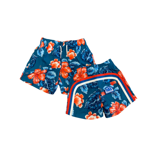 Sundek Boys Blue With Red Flowers Trunk