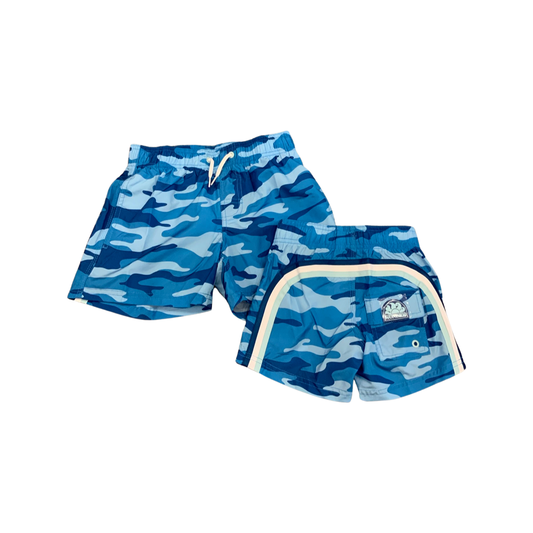 Sundek Boys Blue Camo Print Trunk