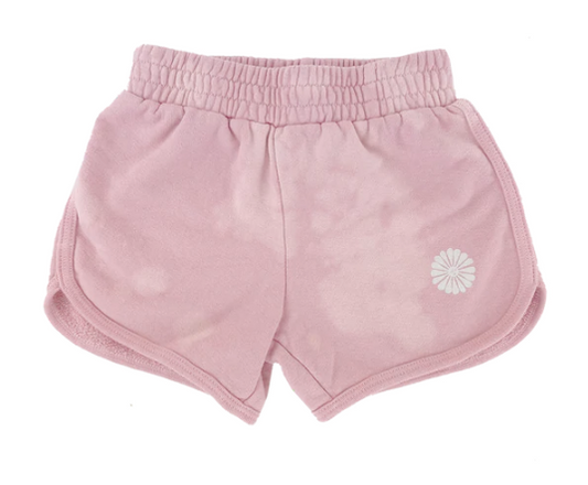 Tiny Whales Girls Pink Tie Dye Rose Shorts