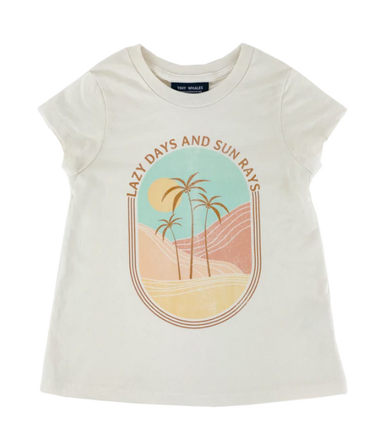 Tiny Whales Lazy Day Sunny Rays Girls Tee