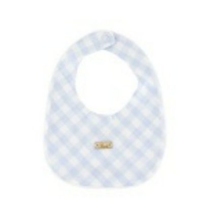 Purete Baby White Blue Striped Bib