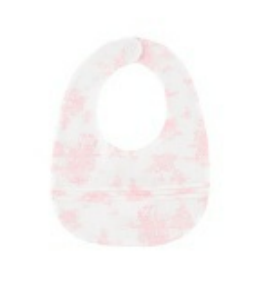 Purete Baby Pink Floral Bib