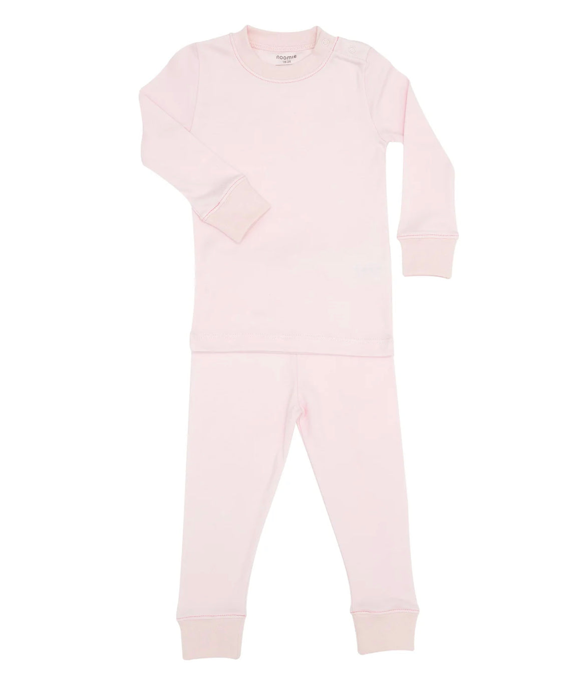 Noomie Solid Girl's Pink Pajama Pants Set