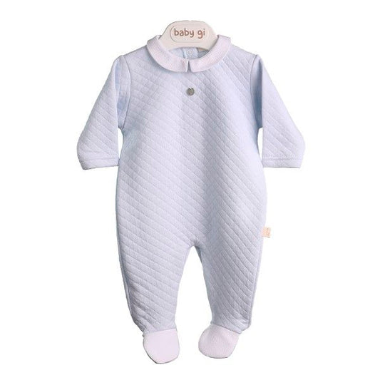 Baby GI Blue Jacquard Footie